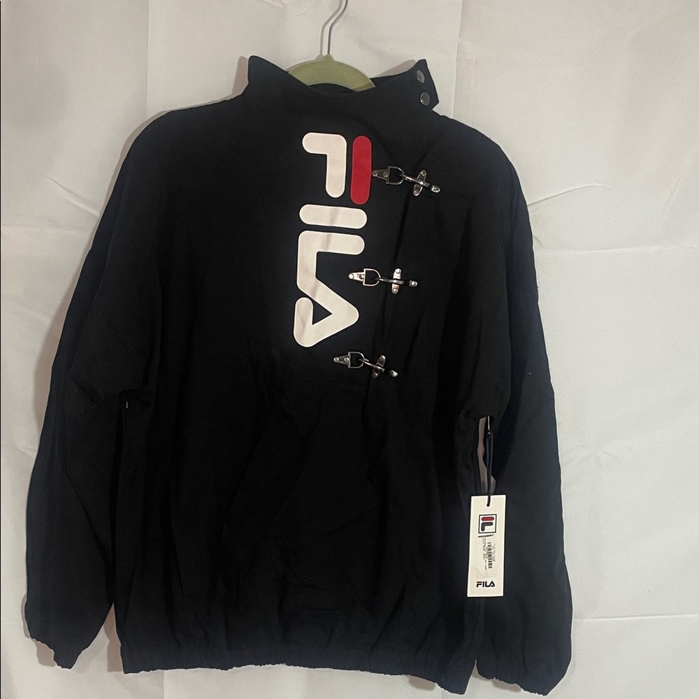 Fila Black Jacket with Red and White Logo - Picture 3 of 7